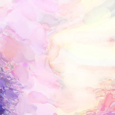 Soyut doku. Yüzeyde etkileyici el yapımı suluboya. Suluboya fırça darbeleri. Modern sanat. Çok renkli arkaplan. Çağdaş duvar sanatı. Renkli bir fon. 2d illüstrasyon.