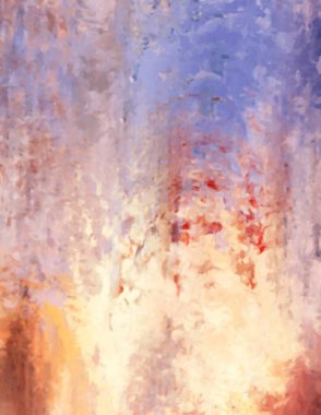 Modern sanat. Renkli çağdaş sanat eserleri. Renkli boya darbeleri. Soyut arkaplanda fırça darbeleri. Fırça boyası. Eşsiz duvar sanatı.