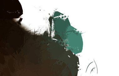 Duvar sanatı Eşsiz ve yaratıcı illüstrasyon. Fırça darbesi ile boyanmış. Renkli fırça darbelerinin soyut arkaplanı. Fırçalanmış canlı duvar kâğıdı. Boyalı sanatsal yaratım.