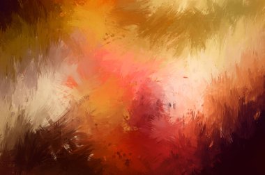 Canlı fırça darbeleriyle boyanmış. Renkli desenli resim. Fırçalanmış duvar kağıdını boya.