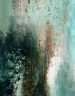 Modern sanat. Renkli çağdaş sanat eserleri. Renkli boya darbeleri. Soyut arkaplanda fırça darbeleri. Fırça boyası. Eşsiz duvar sanatı.