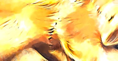 Soyut arkaplanda pürüzlü fırça darbeleri. Fırça boyası. Renkli boya darbeleri. Eşsiz duvar sanatı. Tuvaldeki modern sanat. Renkli çağdaş sanat eserleri. 