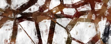 Soyut arkaplanda pürüzlü fırça darbeleri. Fırça boyası. Renkli boya darbeleri. Eşsiz duvar sanatı. Tuvaldeki modern sanat. Renkli çağdaş sanat eserleri. 