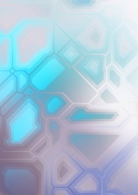 Renkli ve canlı geometrik şekiller katmanları var. Bir teknoloji planının dijital illüstrasyonu. Gelecekçi tasarım şablonu.