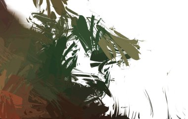 Duvar sanatı Eşsiz ve yaratıcı illüstrasyon. Fırça darbesi ile boyanmış. Renkli fırça darbelerinin soyut arkaplanı. Fırçalanmış canlı duvar kâğıdı. Boyalı sanatsal yaratım.