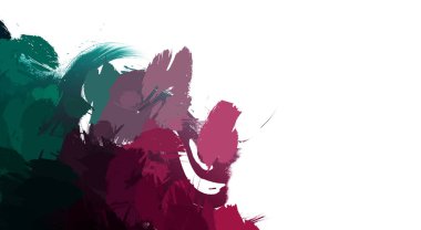 Taranmış Boyalı Soyut Arkaplan. Vahşi kaotik fırça darbeleri. Boya darbeleri. 2D İllüstrasyon. Fırça darbeli resim. 