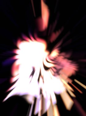 Işık parçacık izleri. Parlayan parçacıkları ve çizgileri olan ışık patlaması yıldızı. Güzel hareketli soyut ışın arkaplanı.