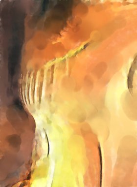 Modern sanat. Renkli çağdaş sanat eserleri. Renkli boya darbeleri. Soyut arkaplanda fırça darbeleri. fırça boyası.