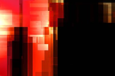 Renkli ve canlı geometrik şekiller katmanları var. Bir teknoloji planının dijital illüstrasyonu. Gelecekçi tasarım şablonu.