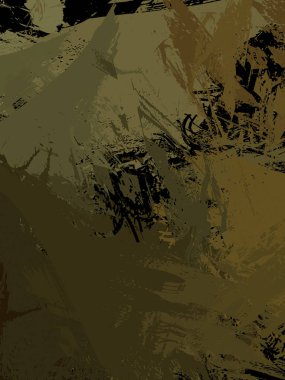 Vahşi fırça darbeleriyle yaratıcı soyut resim. Artistik fırça darbeleriyle donatılmış. Renkli ve canlı bir tasvir. Boyalı sanat.