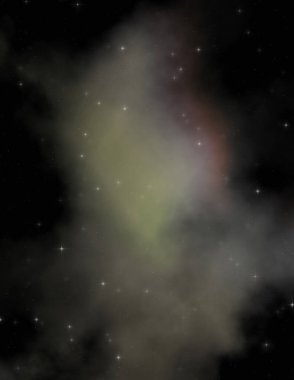 Galaksi uzayındaki yıldız alanı renkli nebula ile. Uzayın derinliklerinin bilim kurgu geçmişi. Ruhsal duvar kağıdı.