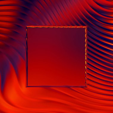 Soyut çerçeveli arkaplan. Renkli, canlı, dalgalı bir duvar kağıdı. Merkezi çerçeveli yaratıcı grafik 2d çizim. Dinamik şekilli modaya uygun sıvı örtüsü.