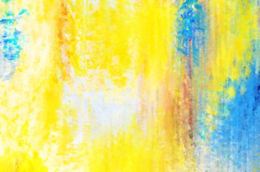 Modern sanat. Renkli çağdaş sanat eserleri. Renkli boya darbeleri. Soyut arkaplanda fırça darbeleri. Fırça boyası. Eşsiz duvar sanatı.