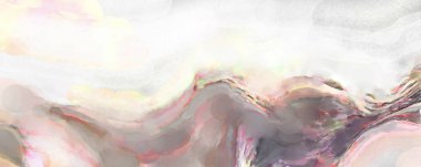 Modern fırça darbeleri. Pastel renklerde suluboya resim. Poster, duvar sanatı, afiş, kart, kitap kapağı veya ambalaj için sakinleştirici kompozisyonun yumuşak renkli çizimi. 