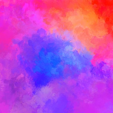 Duvar sanatı Eşsiz ve yaratıcı illüstrasyon. Fırça darbesi ile boyanmış. Renkli fırça darbelerinin soyut arkaplanı. Fırçalanmış canlı duvar kâğıdı. Boyalı sanatsal yaratım.