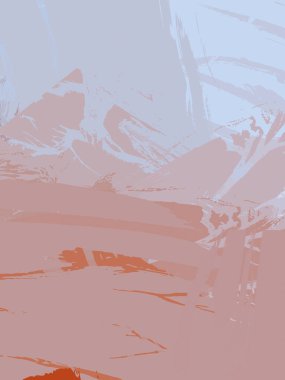 Vahşi fırça darbeleriyle yaratıcı soyut resim. Artistik fırça darbeleriyle donatılmış. Renkli ve canlı bir tasvir. Boyalı sanat.