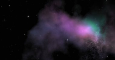 Galaksi uzayındaki yıldız alanı renkli nebula ile. Uzayın derinliklerinin bilim kurgu geçmişi. Ruhsal duvar kağıdı.