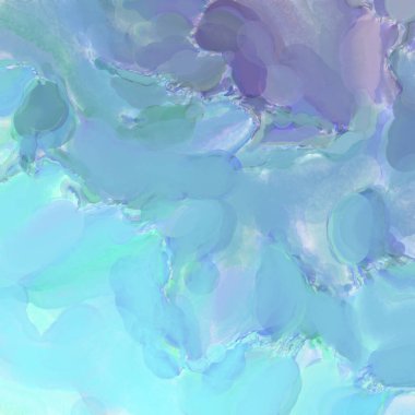 Çağdaş sanat. El işçiliğinin renkli dokusu. Modern resim. Yüzeyde suluboya vuruşlar. Sanatsal arkaplan resmi. Tablo üzerinde soyut resim. Fırça darbeleri. 