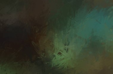 Canlı fırça darbeleriyle boyanmış. Renkli desenli resim. Fırçalanmış duvar kağıdını boya.