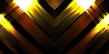 Soyut parlayan geometrik ışıklar arka planda. Fraktal simetrik grafik çizimi. Parıldayan ve parıldayan çubukları kesiştir.