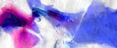 Soyut arkaplanda pürüzlü fırça darbeleri. Fırça boyası. Renkli boya darbeleri. Eşsiz duvar sanatı. Tuvaldeki modern sanat. Renkli çağdaş sanat eserleri. 