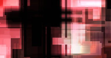 Fütürist soyut geometrik duvar kağıdı. Geometrik renkli şekiller. Dikdörtgen şekilli arka plan. Bir teknolojinin dijital illüstrasyonuName.