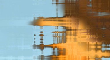 Soyut arkaplan. Yaşlanmış grunge dokusunda geometrik elementler. Farklı renk desenli grafiksel illüstrasyon.