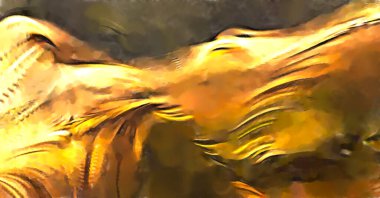 Soyut arkaplanda pürüzlü fırça darbeleri. Fırça boyası. Renkli boya darbeleri. Eşsiz duvar sanatı. Tuvaldeki modern sanat. Renkli çağdaş sanat eserleri. 