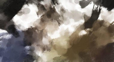 El yapımı sürreal soyut desenli suluboya. Modern sanatsal resim. 2D çizim. Arkaplan boyası karışımı. Yaratıcı duvar sanatı. Çağdaş sanat