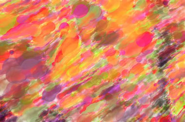 Çağdaş sanat. El yapımı resim. Modern sanat eserleri. Yüzeyde suluboya fırça darbeleriyle resim yapmak. 2D çizim. Sanatsal arkaplan resmi. Tablo üzerinde soyut resim. Renkli doku.