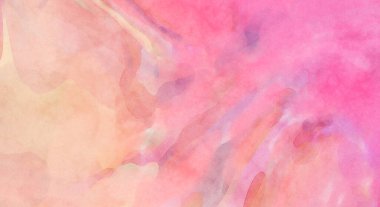 Pastel renklerde suluboya resim. Poster, duvar sanatı, afiş, kart, kitap kapağı ya da ambalaj için rahatlatıcı kompozisyonun yumuşak renkli çizimi. Modern fırça darbeleri resim.