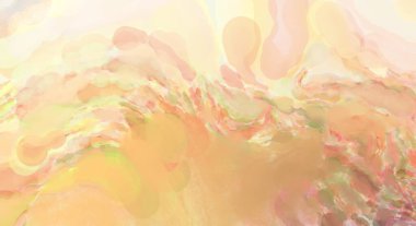 Pastel renklerde suluboya resim. Poster, duvar sanatı, afiş, kart, kitap kapağı ya da ambalaj için rahatlatıcı kompozisyonun yumuşak renkli çizimi. Modern fırça darbeleri resim.