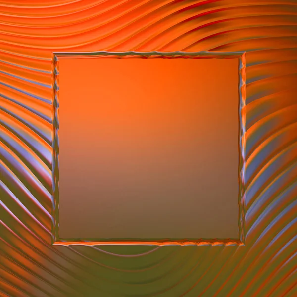 Soyut çerçeveli arkaplan. Renkli, canlı, dalgalı bir duvar kağıdı. Merkezi çerçeveli yaratıcı grafik 2d çizim. Dinamik şekilli modaya uygun sıvı örtüsü.