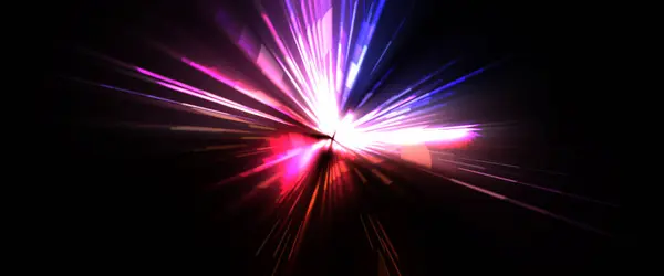 Futuristic Lens Flare Light Explosion Star Glowing Particles Lines Beautiful — Stock Photo, Image