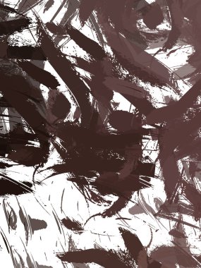 Renkli fırça darbelerinin 2B çizimi. Dekoratif doku resmi. Canlı boya desenli arka plan. Kaotik fırça darbeleri resim.