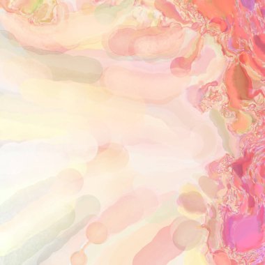 El yapımı sürreal soyut desenli suluboya. Modern sanatsal resim. 2D çizim. Arkaplan boyası karışımı. Yaratıcı duvar sanatı. Çağdaş sanat.