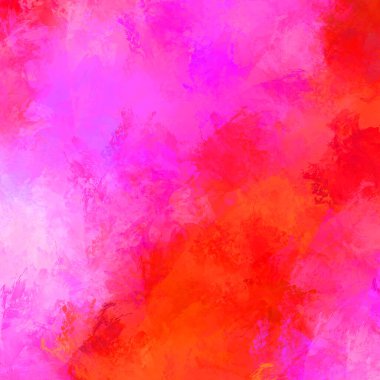 Canlı fırça darbeleriyle boyanmış. Renkli desenli resim. Fırçalanmış duvar kağıdını boya.