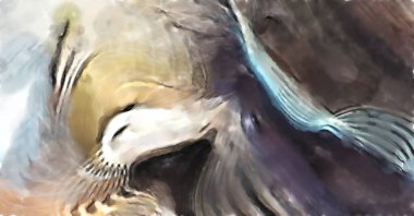 Modern sanat. Renkli çağdaş sanat eserleri. Renkli boya darbeleri. Soyut arkaplanda fırça darbeleri. fırça boyası.