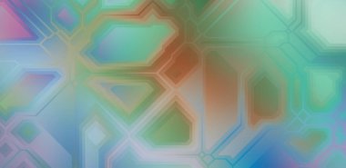 Renkli ve canlı geometrik şekiller katmanları var. Bir teknoloji planının dijital illüstrasyonu. Gelecekçi tasarım şablonu.