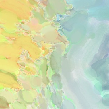 El yapımı sürreal soyut desenli suluboya. Modern sanatsal resim. 2D çizim. Arkaplan boyası karışımı. Yaratıcı duvar sanatı. Çağdaş sanat.