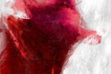 Soyut arkaplanda pürüzlü fırça darbeleri. Fırça boyası. Renkli boya darbeleri. Eşsiz duvar sanatı. Tuvaldeki modern sanat. Renkli çağdaş sanat eserleri. 
