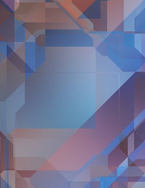 Renkli ve canlı geometrik şekiller katmanları var. Bir teknoloji planının dijital illüstrasyonu. Gelecekçi tasarım şablonu.