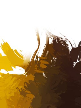 Taranmış Boyalı Soyut Arkaplan. Vahşi kaotik fırça darbeleri. Boya darbeleri. 2D İllüstrasyon. Fırça darbeli resim. 