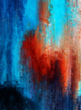 Modern sanat. Renkli çağdaş sanat eserleri. Renkli boya darbeleri. Soyut arkaplanda fırça darbeleri. Fırça boyası. Eşsiz duvar sanatı.