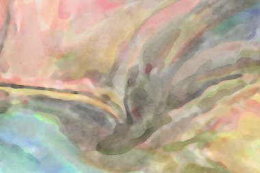 2D çizim. Sanatsal arkaplan resmi. Tablo üzerinde soyut resim. Çağdaş sanat. El yapımı resim. Renkli doku. Modern sanat eserleri. Yüzeyde suluboya fırça darbeleriyle boyama.