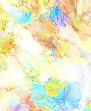 2D çizim. Sanatsal arkaplan resmi. Tablo üzerinde soyut resim. Çağdaş sanat. El yapımı resim. Renkli doku. Modern sanat eserleri. Yüzeyde suluboya fırça darbeleriyle boyama.