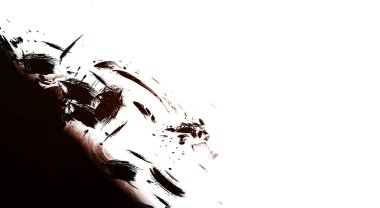 Taranmış Boyalı Soyut Arkaplan. Vahşi kaotik fırça darbeleri. Boya darbeleri. 2D İllüstrasyon. Fırça darbeli resim. 