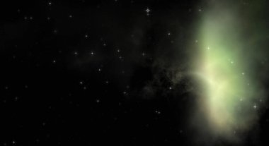 Galaksi uzayındaki yıldız alanı renkli nebula ile. Uzayın derinliklerinin bilim kurgu geçmişi. Ruhsal duvar kağıdı.