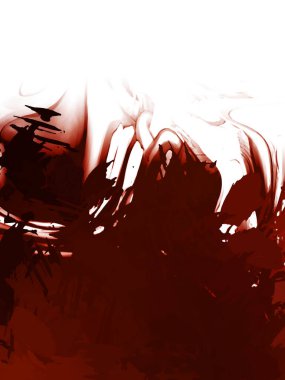 Taranmış Boyalı Soyut Arkaplan. Vahşi kaotik fırça darbeleri. Boya darbeleri. 2D İllüstrasyon. Fırça darbeli resim. 