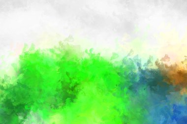 Sanatsal soyut arkaplan. Doku boyalı duvar kağıdı. Boya darbeleriyle yaratıcı bir illüstrasyon. Fırça desenli resim.